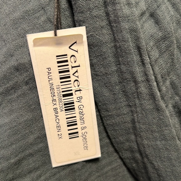 Velvet by Graham NWT Women’s Pauline Cotton Gauze midi dress. Size 2X. Pockets. - Picture 5 of 7